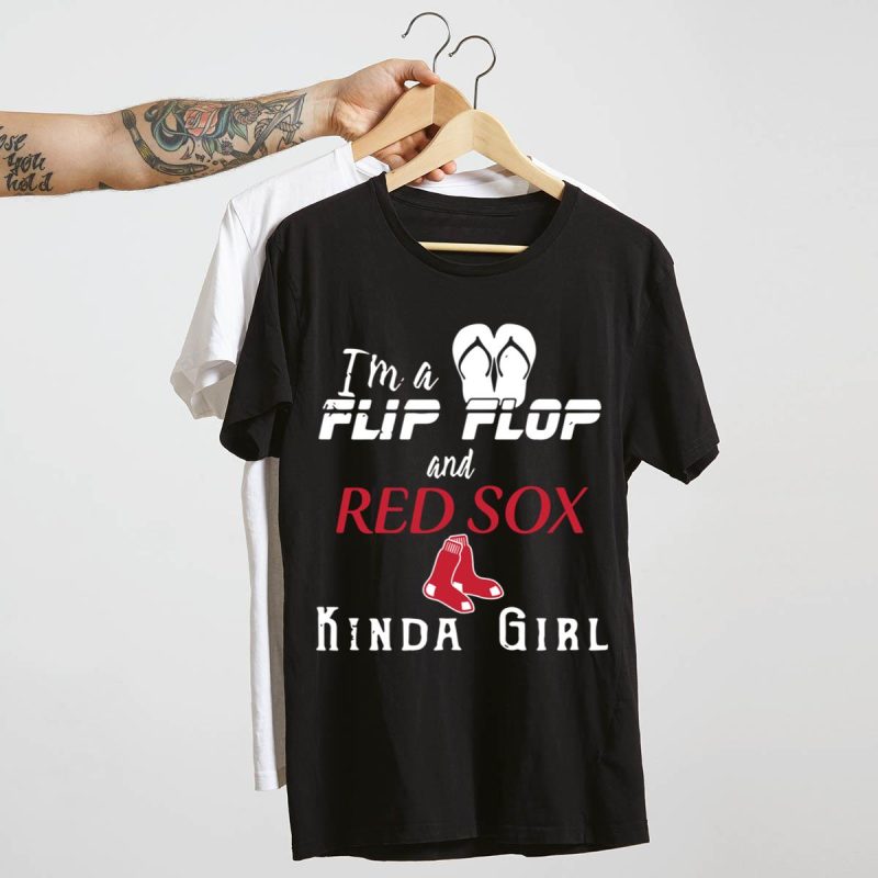Boston Red Sox Flip Flop Girl T-Shirt - Perfect Summer Style - Image 4