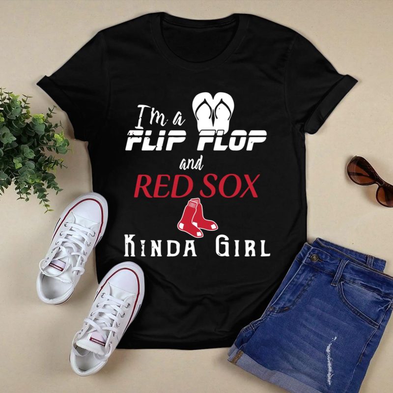 Boston Red Sox Flip Flop Girl T-Shirt - Perfect Summer Style - Image 5