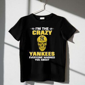 Crazy Yankees Skull T-Shirt - Unique Design For Bold Fans