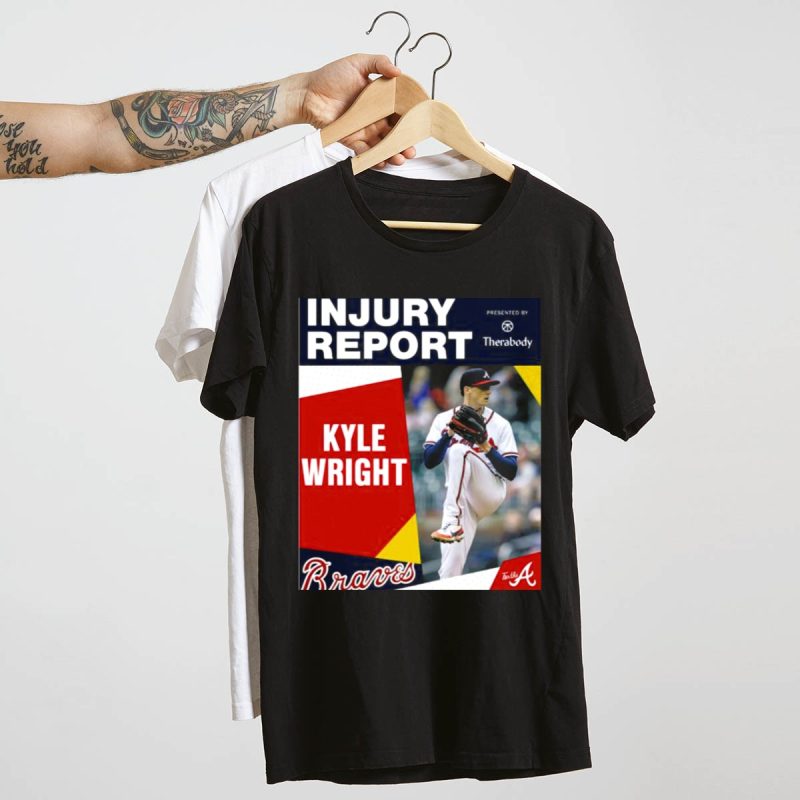 Kyle Wright Injury Report Braves T-Shirt By Therabody - Official Merchandise - Image 4