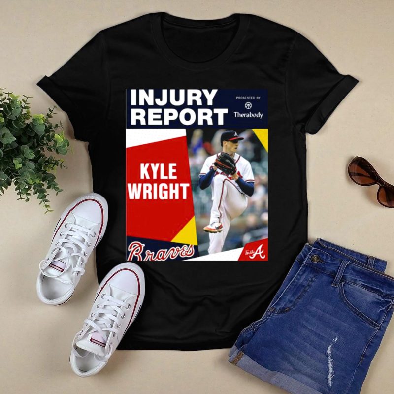 Kyle Wright Injury Report Braves T-Shirt By Therabody - Official Merchandise - Image 5