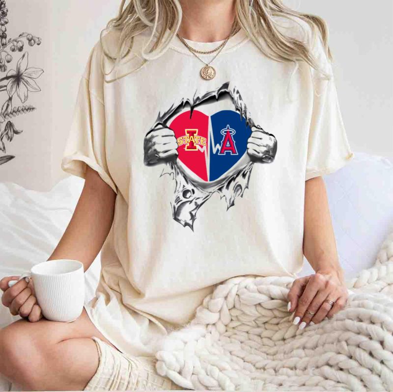 Iowa State Cyclones Los Angeles Angels Heart T Shirt t shirt 1 1