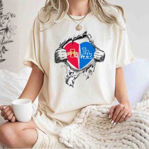 Iowa State La Dodgers Heart Torn T-Shirt - Unique Sports Fan Tee