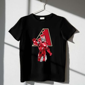 Iron Man Arizona Diamondbacks Marvel Baseball T-Shirt For Fans