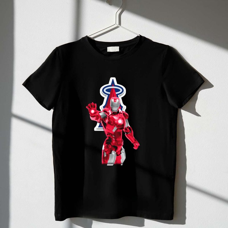Iron Man Los Angeles Angels Marvel Crossover Hero Fusion T Shirt t shirt 1 1