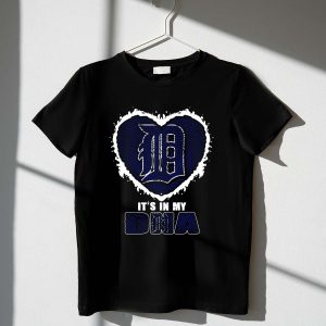 Detroit Tigers Heart T-Shirt - Stylish Dna Design For True Fans