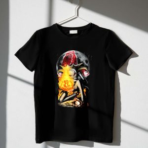 Jack Skellington Boston Red Sox Moon Baseball Fusion T-Shirt With Skeletal Flames