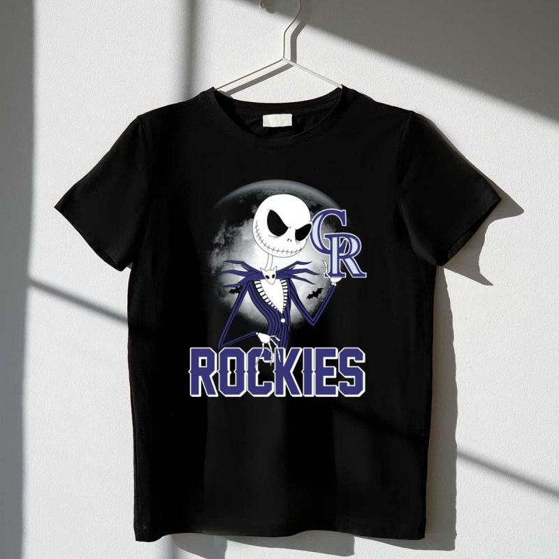 Jack Skellington Halloween Colorado Rockies Moon T Shirt t shirt 1 1
