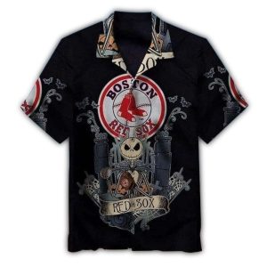 Jack Skellington Halloween Boston Red Sox Hawaiian Shirt for Men