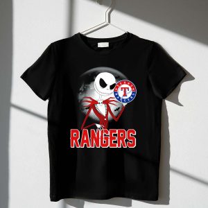 Jack Skellington Halloween T-Shirt | Texas Rangers Baseball Tee
