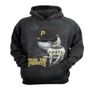 Jack Skellington All Over Print Hoodie - Unisex Pittsburgh Pirates Gift
