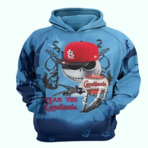 Jack Skellington St. Louis Cardinals Graphic Hoodie – Unisex Sweatshirt