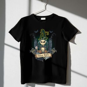 Jack Skellington Oakland Athletics Halloween T-Shirt For Fans