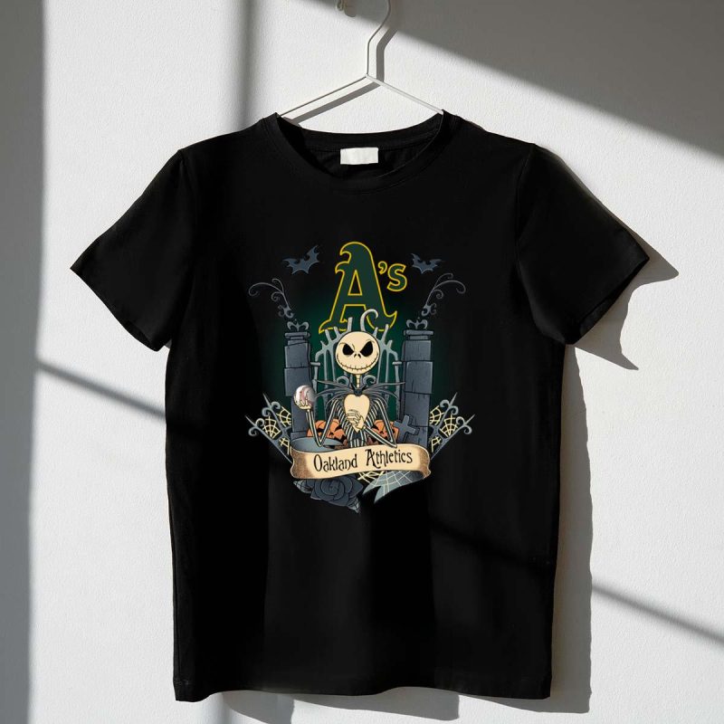 Jack Skellington Oakland Athletics Halloween Shirt t shirt 1 1