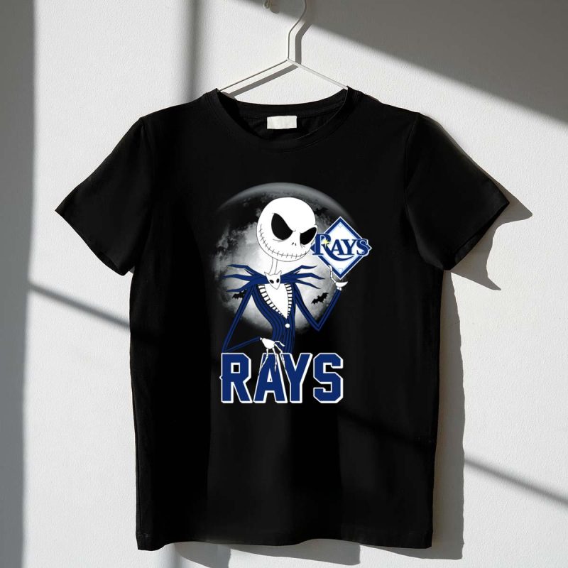 Jack Skellington Tampa Bay Rays Halloween Moon T Shirt t shirt 1 1