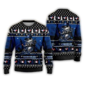 Jack Skellington Toronto Blue Jays Christmas Ugly Sweater
