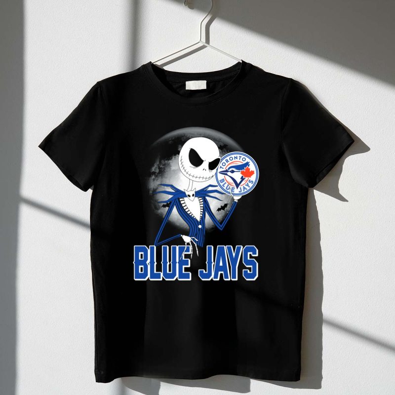 Jack Skellington Toronto Blue Jays Halloween Moon Bats T Shirt t shirt 1 1
