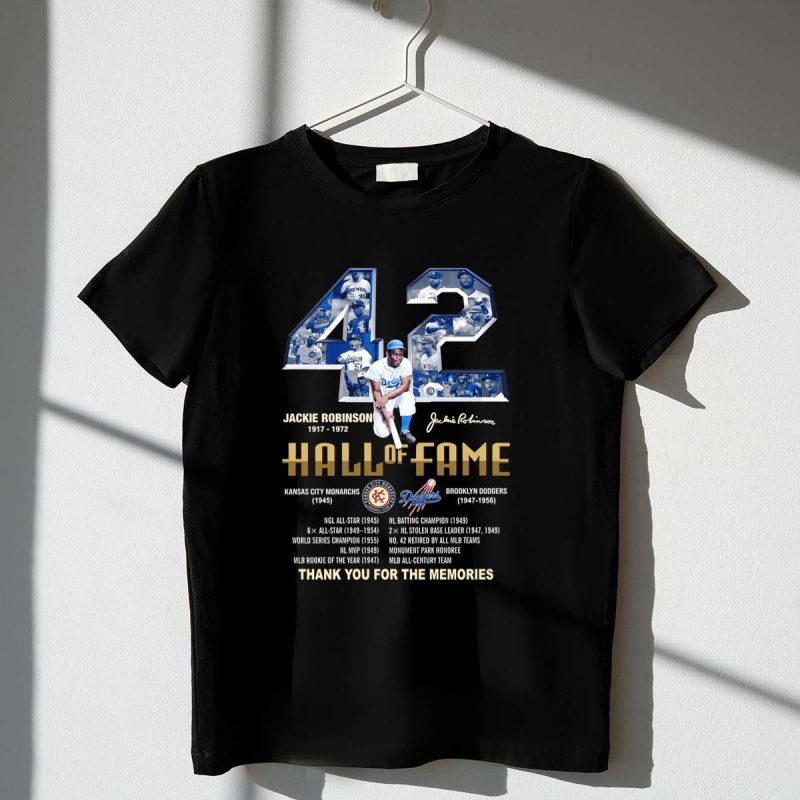 Jackie Robinson 42 Hall of Fame Kansas City Monarchs T-Shirt for Fans