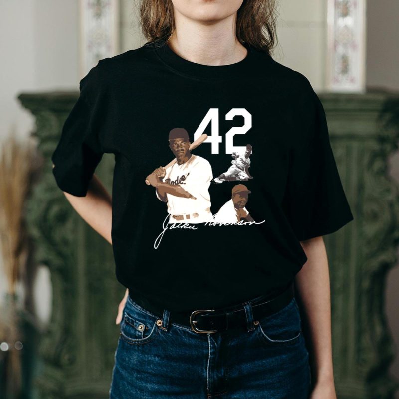 Jackie Robinson 42 Los Angeles Dodgers T-Shirt - Classic Baseball Apparel - Image 2