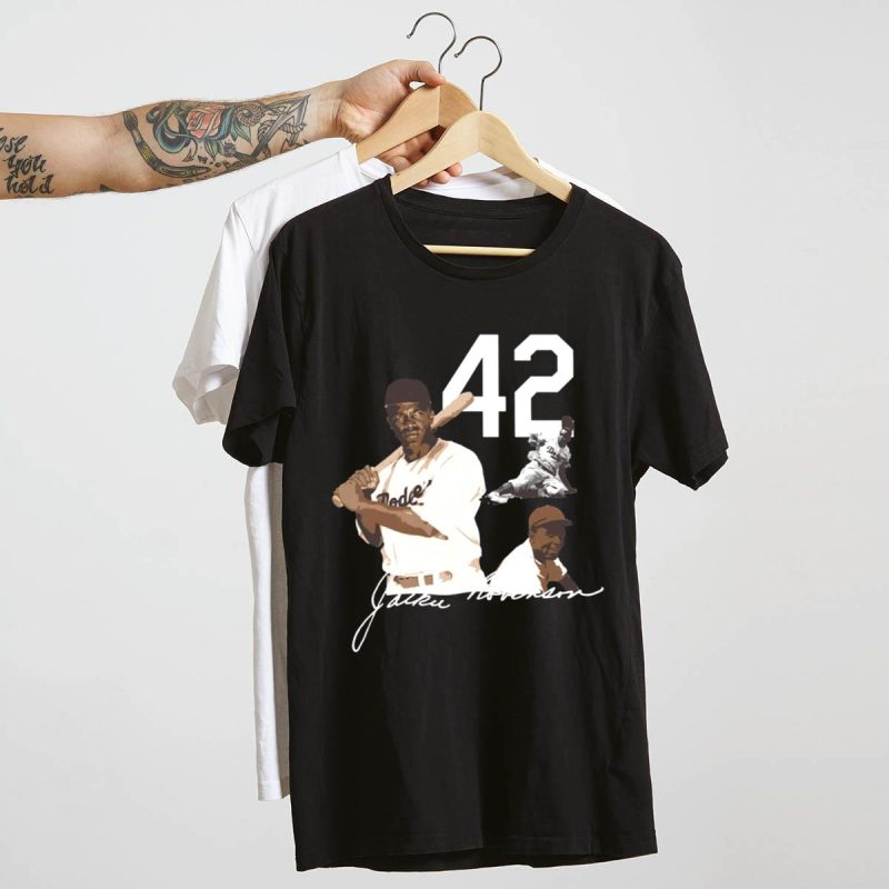 Jackie Robinson 42 Los Angeles Dodgers T-Shirt - Classic Baseball Apparel - Image 4