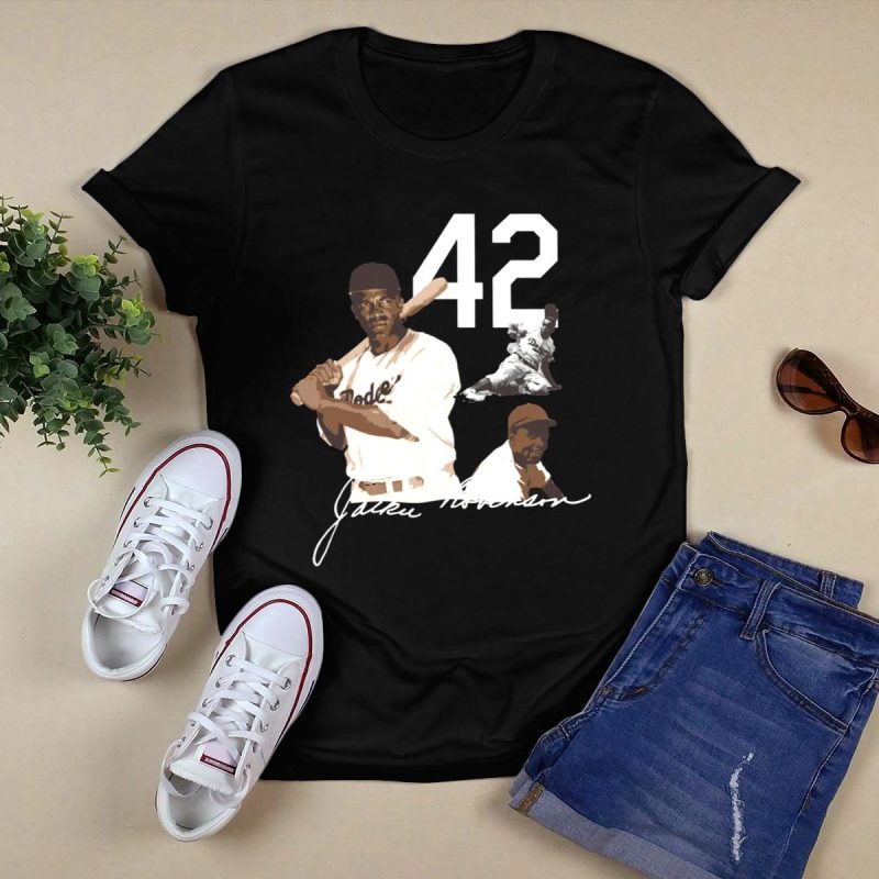 Jackie Robinson 42 Los Angeles Dodgers T-Shirt - Classic Baseball Apparel - Image 5