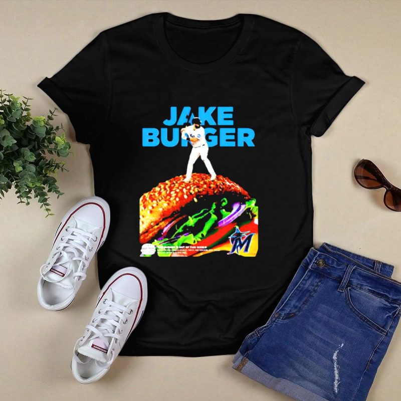 Jake Burger Miami Marlins Out of This World T Shirt Black 1