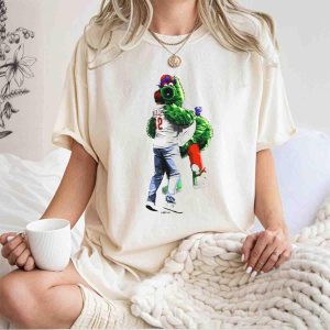 Jason Kelce Philadelphia Phillies T-Shirt featuring Phillie Phanatic Design