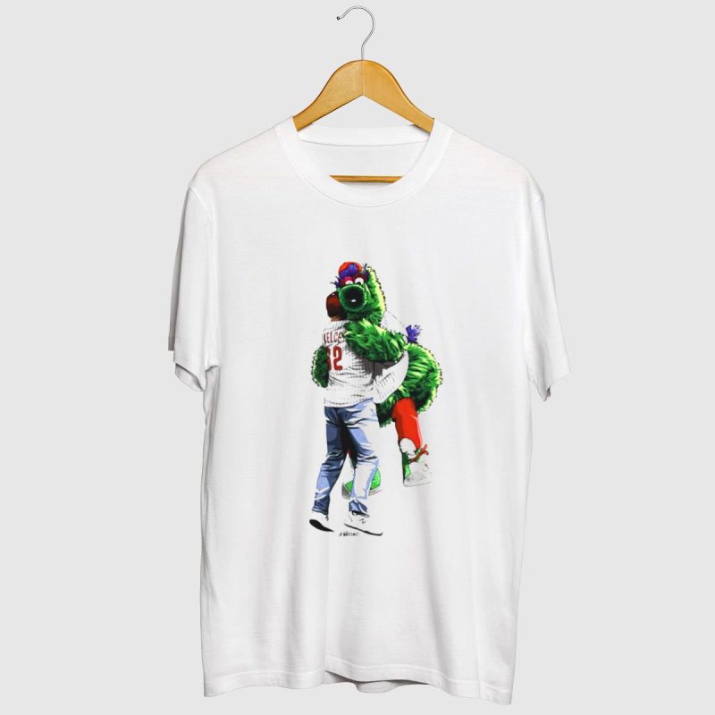 Jason Kelce Philadelphia Phillies T-Shirt featuring Phillie Phanatic Design - Image 2