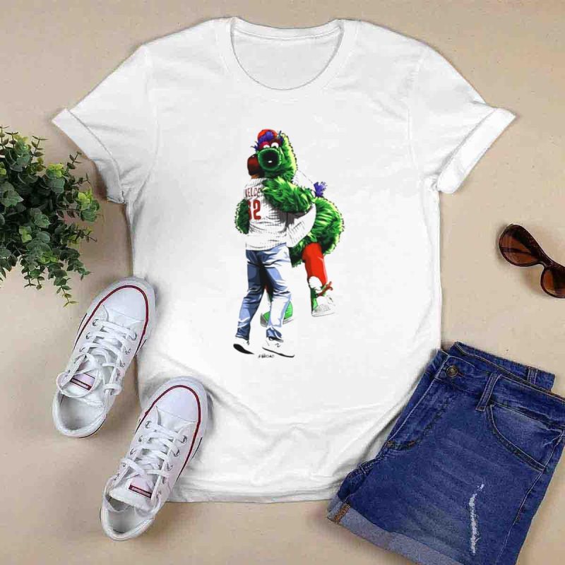 Jason Kelce Philadelphia Phillies T-Shirt featuring Phillie Phanatic Design - Image 6