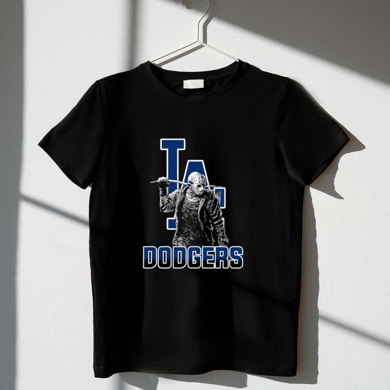 Jason Voorhees Los Angeles Dodgers Fan T-Shirt - Graphic Tee for Sports Fans