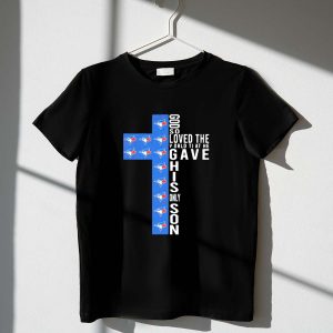 Blue Jays God So Loved The World Cross Graphic T-Shirt