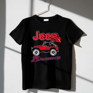 Jeep Atlanta Braves Red Flag Graphic T-Shirt For Fans