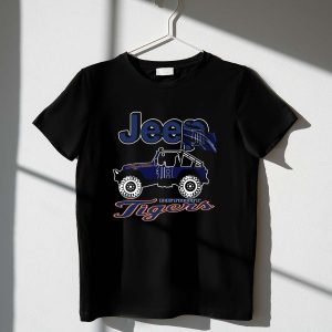 Detroit Tigers Jeep T-Shirt With Flag Design - Ideal Apparel For Fans!