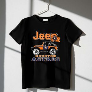 Jeep Houston Astros Off-Road Vehicle Logo T-Shirt For Fans