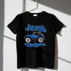 Jeep La Dodgers Off-Road Vehicle Graphic T-Shirt For Fans