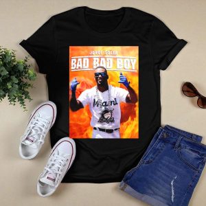 Jorge Soler Miami Marlins Bad Boy T-Shirt With Fiery Background Design