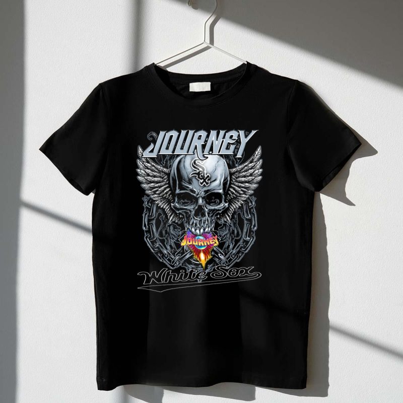 Journey Chicago White Sox Skull Chains Wings T Shirt t shirt 1 1