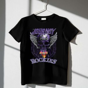 Colorado Rockies Skull With Wings & Chains T-Shirt - Journey Design