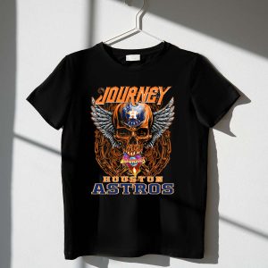 Houston Astros Skull Wings Fire Graphic T-Shirt For Fans