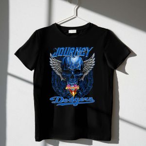 Los Angeles Dodgers Skull Wings Iconic T-Shirt For Fans