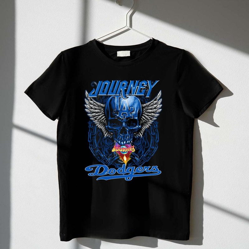 Journey Los Angeles Dodgers Skull Wings Iconic T Shirt.jpeg t shirt 1 1