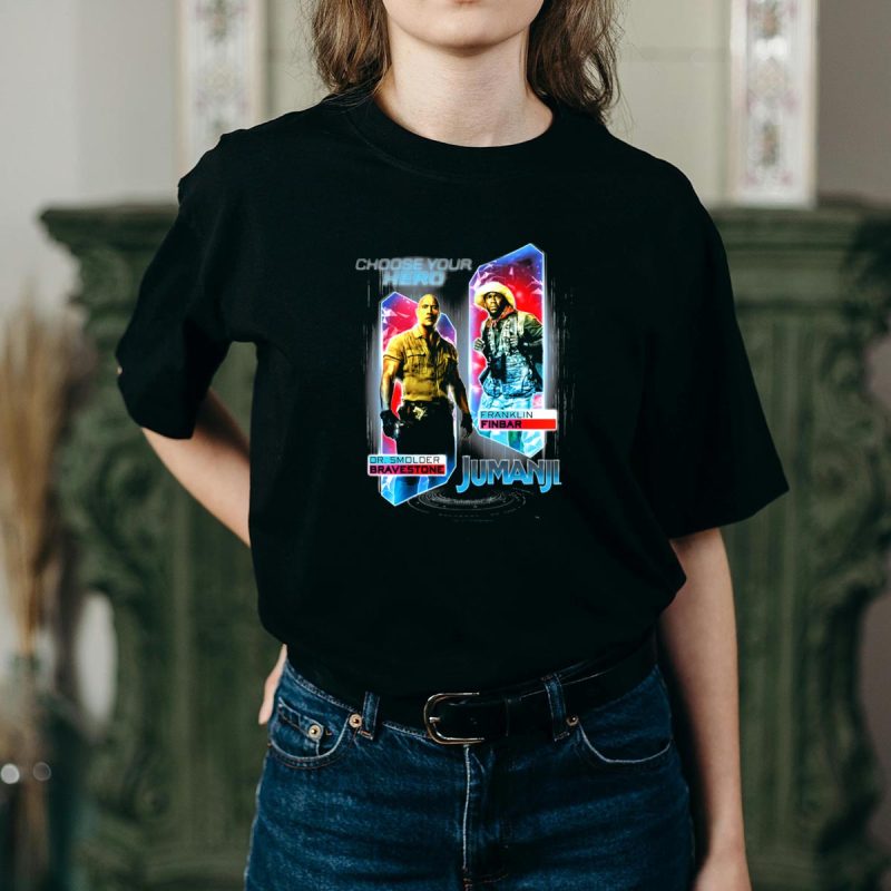 Jumanji Dr Smolder Bravestone & Franklin Finbar T-Shirt - Choose Your Hero - Image 2