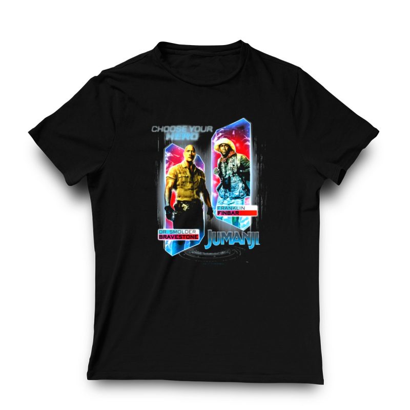 Jumanji Dr Smolder Bravestone & Franklin Finbar T-Shirt - Choose Your Hero - Image 3