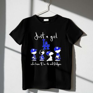 La Dodgers T-Shirt For Girls Who Love Peanuts Characters