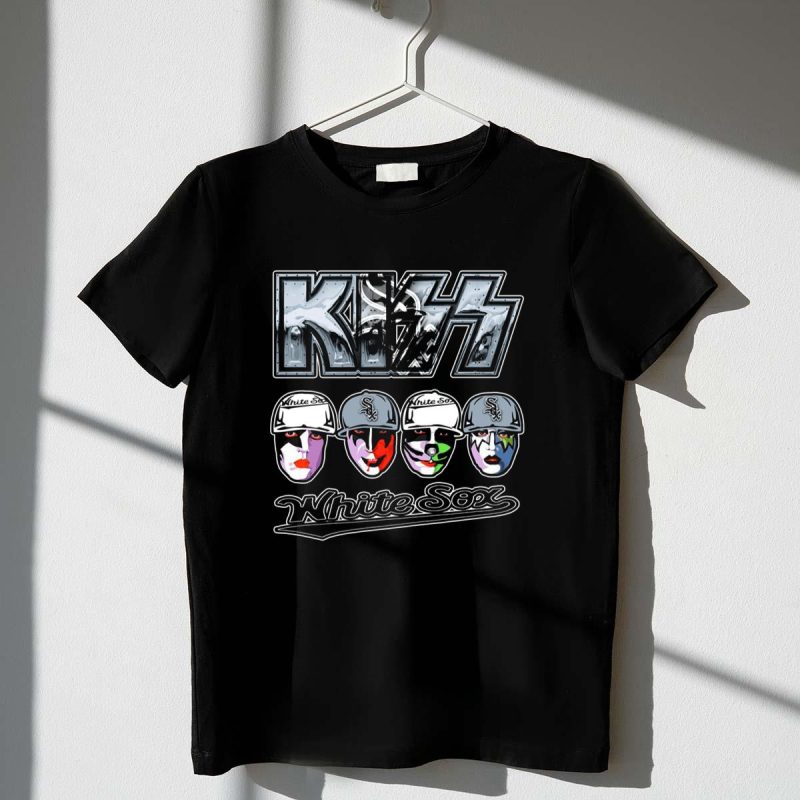 KISS Chicago White Sox Makeup Baseball Crossover T Shirt t shirt 1 1