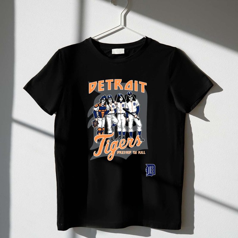 KISS Detroit Tigers Dressed To Kill Baseball Players T Shirt t shirt 1 1