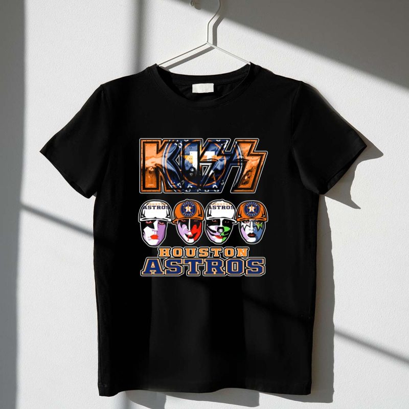 KISS Houston Astros Baseball Face Paint Graphics T Shirt t shirt 1 1
