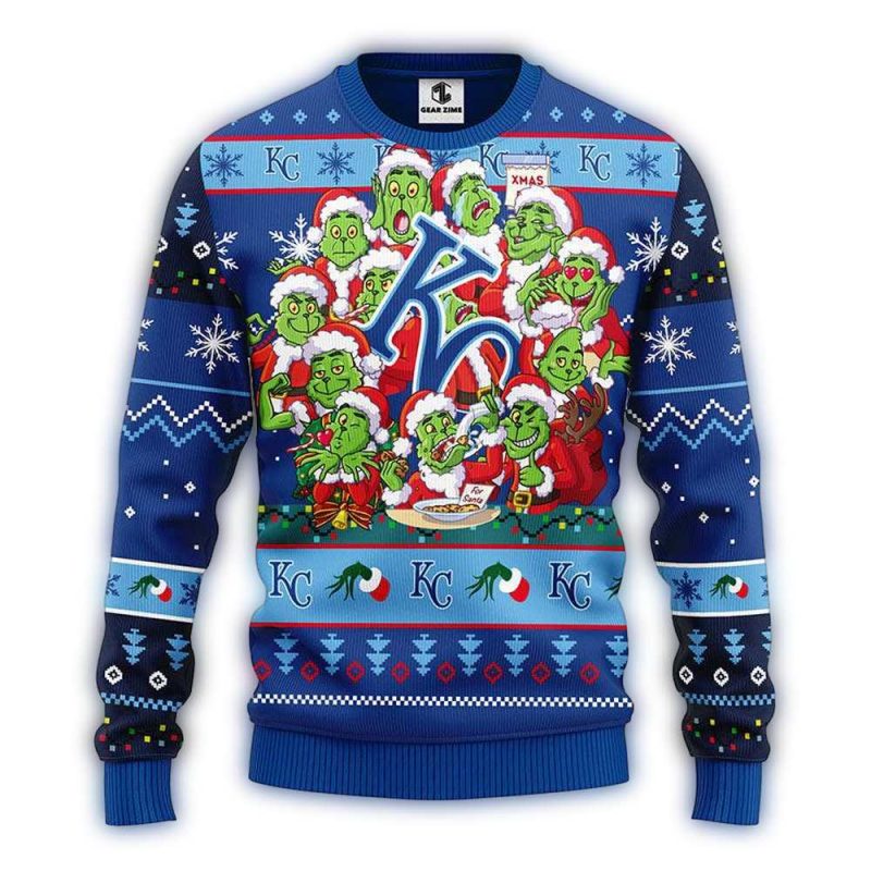 Kansas City Royals 12 Grinch Xmas Day Ugly Sweater 1