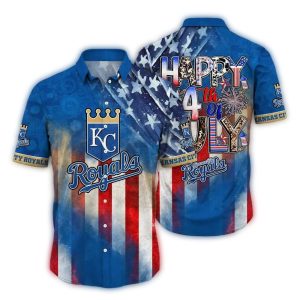 Kansas City Royals 4Th Of July Hawaiian Shirt For Summer Celebrations