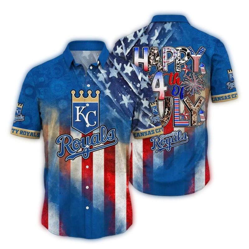 Kansas City Royals 4th of July Celebration Hawaiian Shirt 1